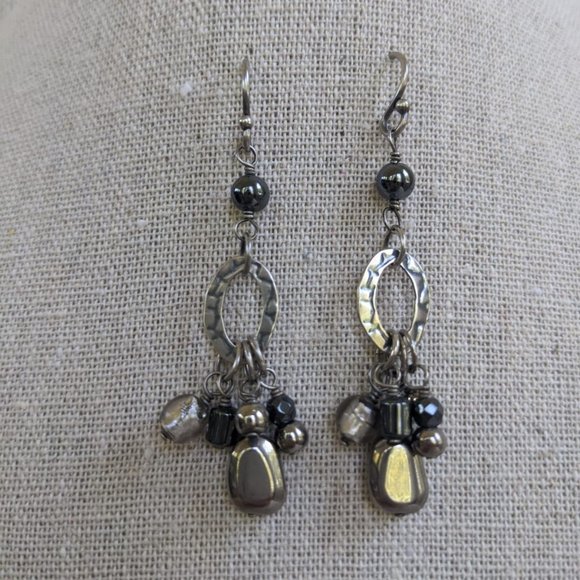 Silpada Sterling Silver + Hematite Earrings - Picture 5 of 8